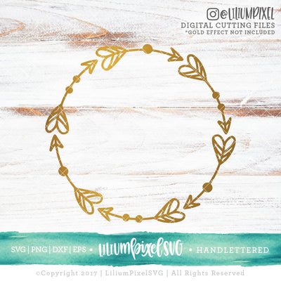 Love Arrow Monogram SVG Lilium Pixel SVG 
