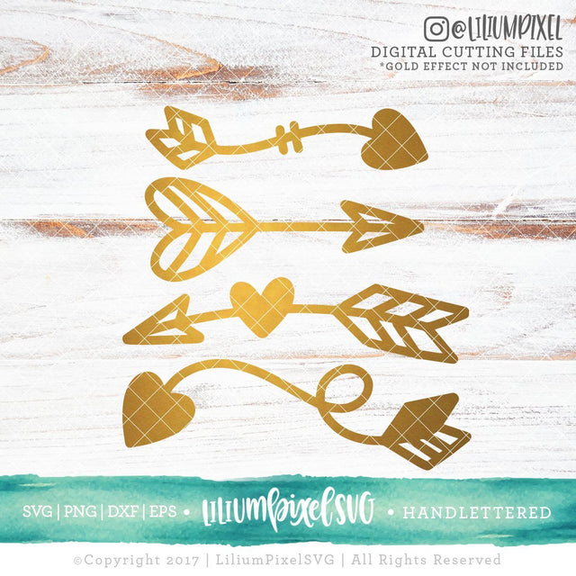 Love Arrow Set SVG Lilium Pixel SVG 