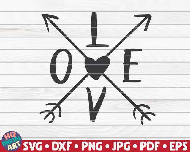 Love arrows SVG | Valentine's Day vector SVG HQDigitalArt 