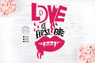 Love at First Bite - Vampire Halloween SVG SVG Graphic House Design 
