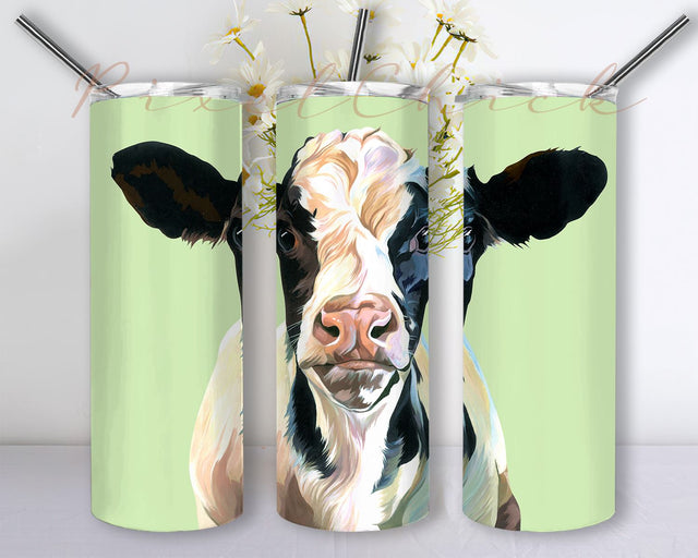 Love Baby Cow Tumbler PNG, Baby Cow 20oz Skinny Tumbler Sublimation Designs Sublimation PixelChick 