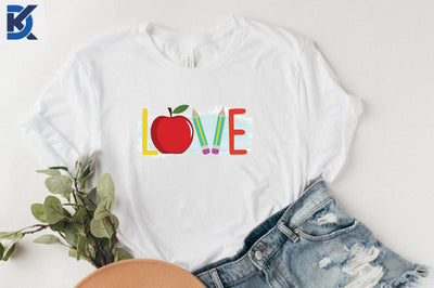 Love Back to School Sublimation Design Sublimation SVGista 