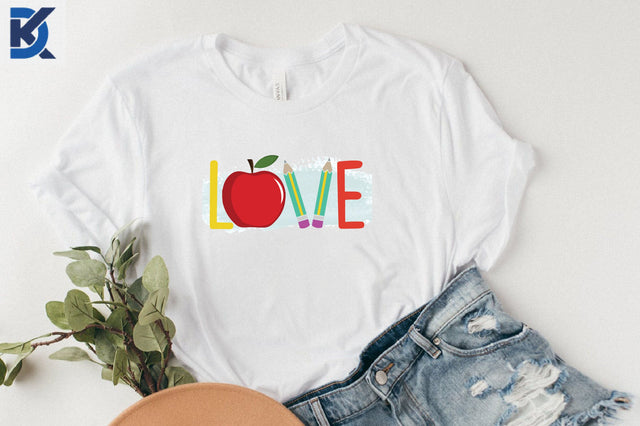 Love Back to School Sublimation Design Sublimation SVGista 