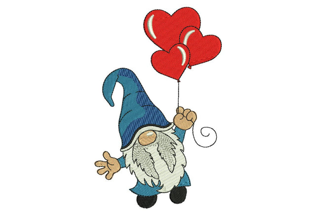 Love Balloons Gnome Embroidery Designs Embroidery/Applique DESIGNS NextEmbroidery 