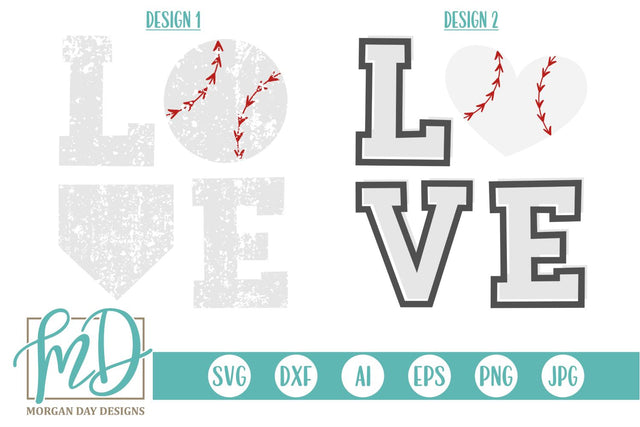 Love Baseball Set SVG Morgan Day Designs 