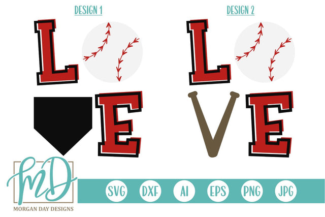 Love Baseball Set SVG Morgan Day Designs 