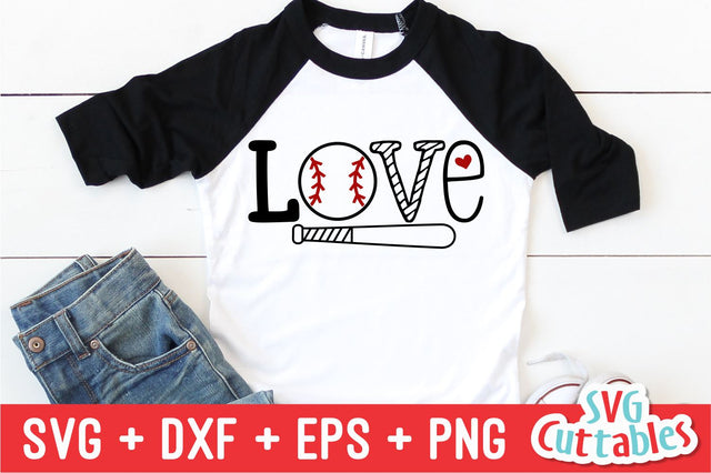 Love Baseball / Softball SVG Svg Cuttables 