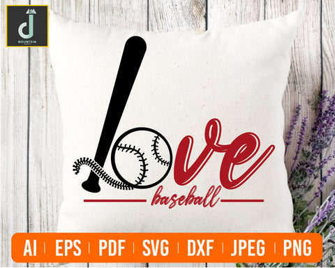 Love Baseball Svg, Baseball Heart Svg Files ,Mom svg, Softball Svg. Love Baseball Clipart vector, DXF Cut files, cricut cut files, Sport svg SVG Alihossainbd 