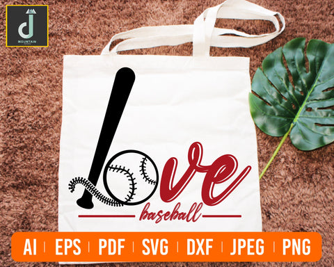 Love Baseball Svg, Baseball Heart Svg Files ,Mom svg, Softball Svg. Love Baseball Clipart vector, DXF Cut files, cricut cut files, Sport svg SVG Alihossainbd 