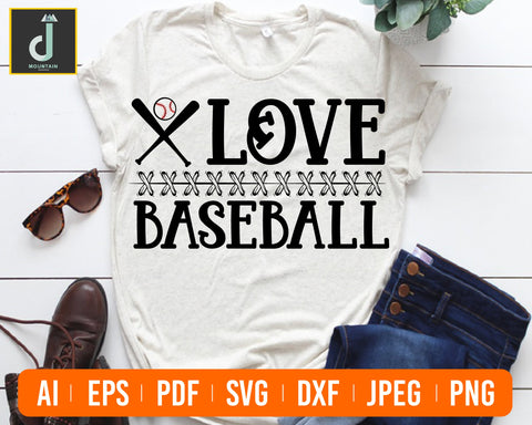 Love Baseball Svg, Baseball Love Svg, Baseball Shirt Svg SVG Alihossainbd 