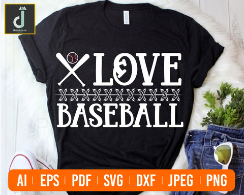 Love Baseball Svg, Baseball Love Svg, Baseball Shirt Svg SVG Alihossainbd 