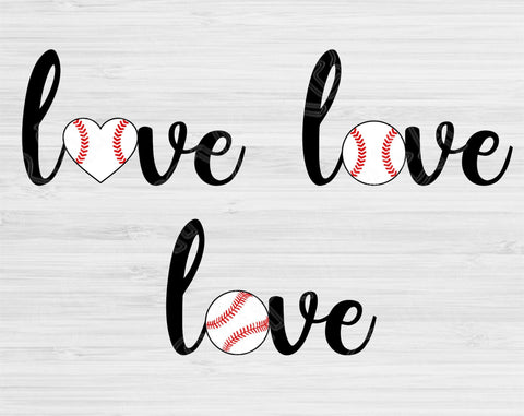 Love Baseball Svg Designs, Baseball Love Svg Files for Cricut, Baseball Mama Svg Dxf, Baseball Shirt Svg Cut Files, Baseball Mom Svg Vector SVG TiffsCraftyCreations 