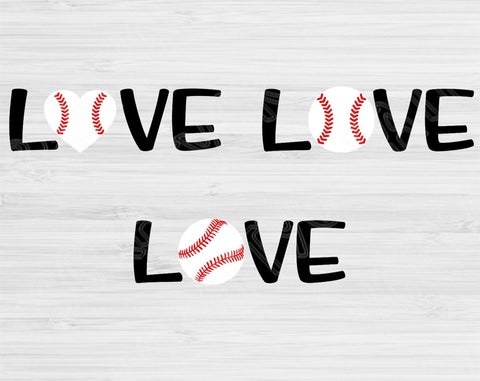 Love Baseball Svg Designs, Baseball Love Svg Files for Cricut, Baseball Mama Svg Dxf, Baseball Shirt Svg Cut Files, Baseball Mom Svg Vector SVG TiffsCraftyCreations 