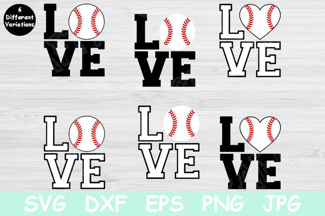 Love Baseball Svg Designs, Baseball Love Svg Files for Cricut, Baseball Mama Svg Dxf, Baseball Shirt Svg Cut Files, Baseball Mom Svg Vector SVG TiffsCraftyCreations 