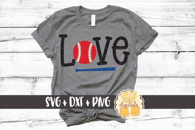 Love - Baseball SVG PNG DXF Cut Files SVG Cheese Toast Digitals 