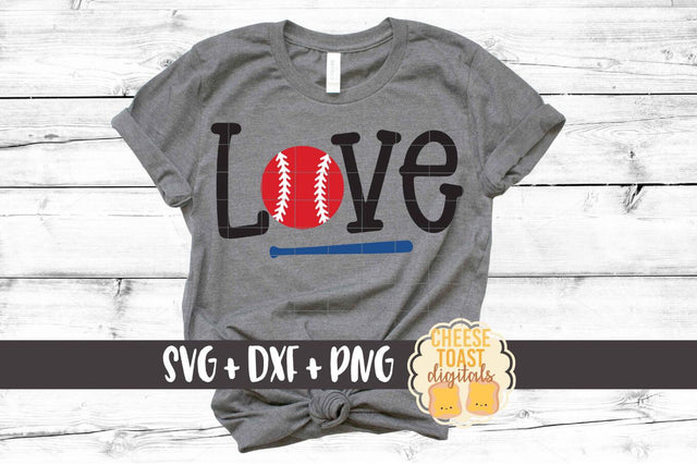 Love - Baseball SVG PNG DXF Cut Files SVG Cheese Toast Digitals 