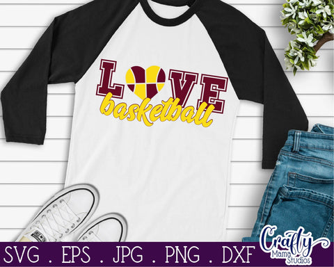 Love Basketball Svg - Basketball Girl Svg SVG Crafty Mama Studios 