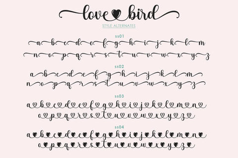Love Bird Font Suza Studio 