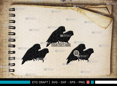 Love Bird Monogram, Love Bird Silhouette, Love Birds SVG, Bird Svg, Swallow Bird Svg, Chickadee Bird Svg, Pet Svg, SB00291 SVG ETC Craft 