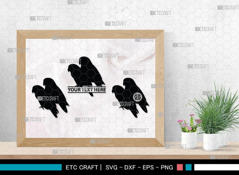 Love Bird Monogram, Love Bird Silhouette, Love Birds SVG, Bird Svg, Swallow Bird Svg, Chickadee Bird Svg, Pet Svg, SB00291 SVG ETC Craft 