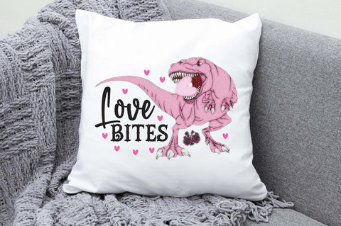 Love Bites T-Rex Valentine PNG Sublimation Jagonath Roy 