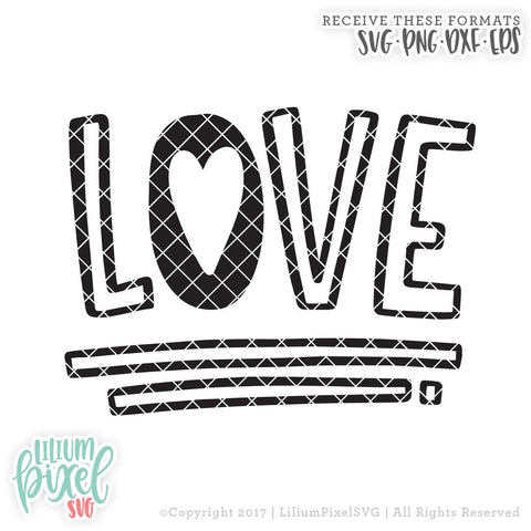 Love Block Letters SVG Lilium Pixel SVG 