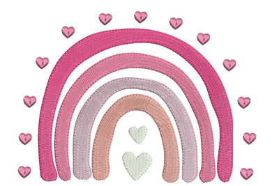 Love Boho Rainbow Embroidery Designs, Valentine's day Embroidery Designs Embroidery/Applique DESIGNS NextEmbroidery 