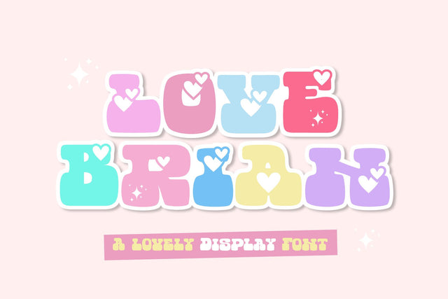Love Brian - Love display font Font letterbeary 
