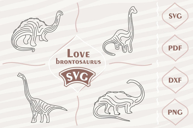 Love brontosaurus SVG bundle SVG Digital Mojito 