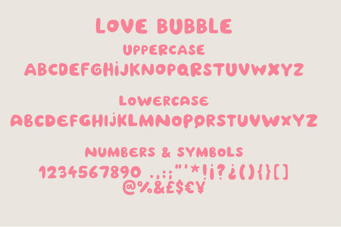 Love Bubble Font Sunday Nomad 