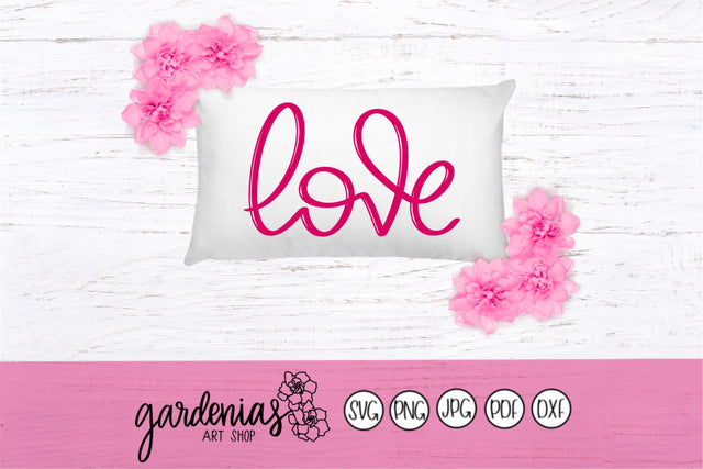 Love Bubble Letters SVG Gardenias Art Shop 