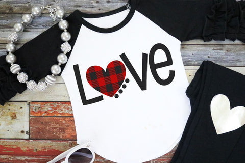 Love Buffalo Plaid Heart SVG Morgan Day Designs 