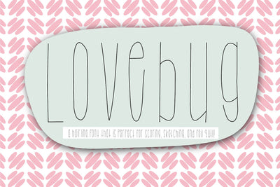 Love Bug Hairline Font Kitaleigh 