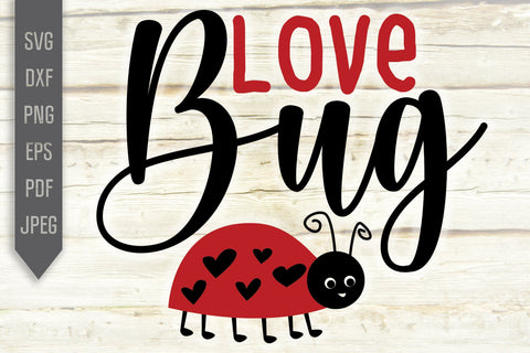 Love Bug Svg. Ladybird Svg. Ladybug Svg. Valentine's Day Svg. Girl Valentine's Svg. Dxf, Eps, Png Cutting File for Cricut, Silhouette. SVG Mint And Beer Creations 