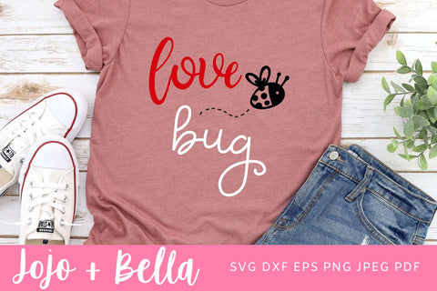 Love Bug SVG, Love Bug Clipart, Valentine's SVG, Love Bug PNG, Valentine's Png, Lady Bird Clipart, Lovebug Cut File for Silhouette SVG Jojo&Bella 