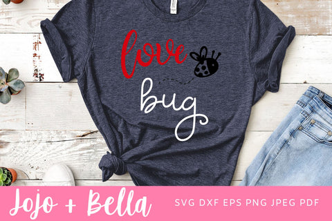 Love Bug SVG, Love Bug Clipart, Valentine's SVG, Love Bug PNG, Valentine's Png, Lady Bird Clipart, Lovebug Cut File for Silhouette SVG Jojo&Bella 