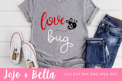 Love Bug SVG, Love Bug Clipart, Valentine's SVG, Love Bug PNG, Valentine's Png, Lady Bird Clipart, Lovebug Cut File for Silhouette SVG Jojo&Bella 