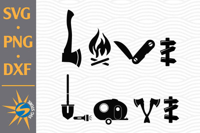 Love Camping SVG, PNG, DXF Digital Files Include SVG SVGStoreShop 