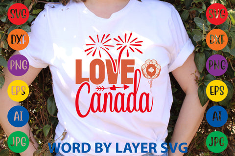 Love Canada, Canada Day SVG Design SVG Rafiqul20606 