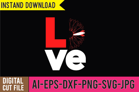 Love Canada SVG Cut File SVG BlackCatsMedia 