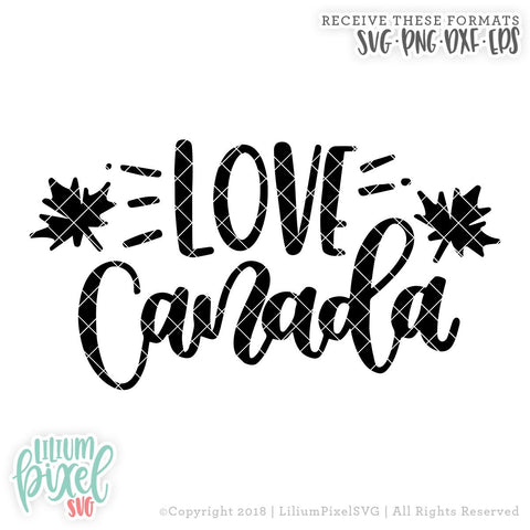 Love Canada SVG Lilium Pixel SVG 