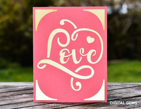 Love card design SVG Digital Gems 