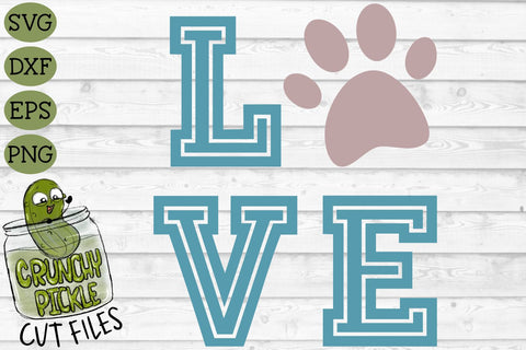 Love Cat Paw Print SVG File SVG Crunchy Pickle 