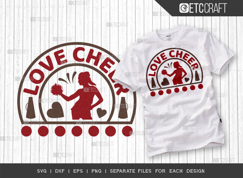 Love Cheer SVG Bundle, Cheerleading Svg, Cheer Svg, Cheer Life Svg, Cheer Team Svg, Cheer Quotes, ETC T00150 SVG ETC Craft 