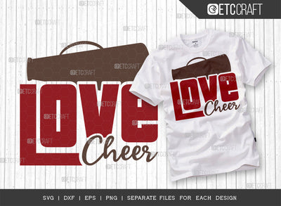 Love Cheer SVG Cut File, Cheerleading Svg, Cheer Svg, Cheer Life Svg, Cheer Team Svg, Cheer Quotes, ETC T00150 SVG ETC Craft 
