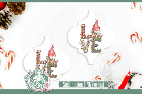 Love Christmas Gnome Sublimation Sublimation QueenBrat Digital Designs 