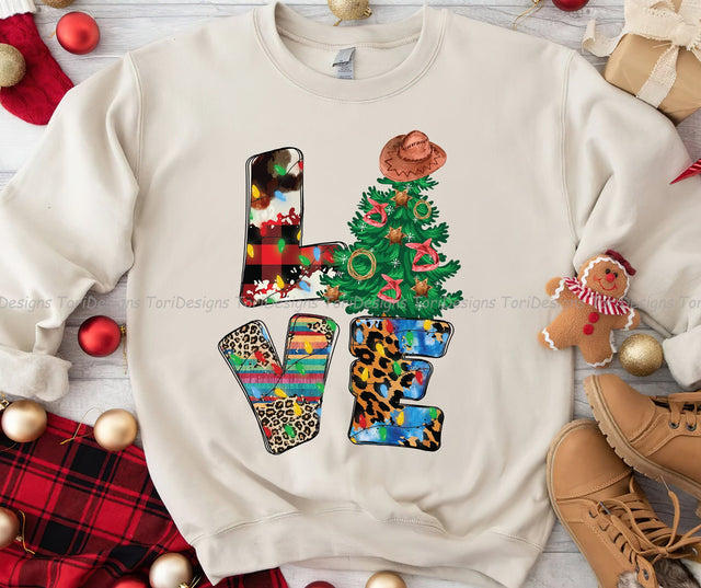 Love Christmas PNG Sublimation Design Sublimation ToriDesigns 