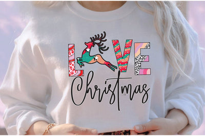 Love Christmas Reindeer Sublimation Creativeart88 