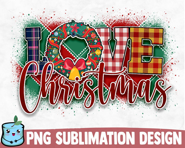 Love Christmas Sublimation Design Sublimation MintyMarshmallows 