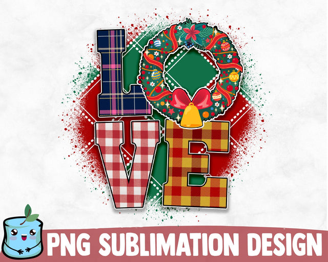 Love Christmas Sublimation Design Sublimation MintyMarshmallows 